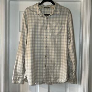 The North Face Light Blue & Tan Checkered Long Sleeved Shirt Men’s Size L